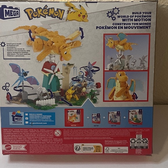 Mega Pokémon Dragonite Motion Building Set - Yellow and Green - Picture 4 of 4